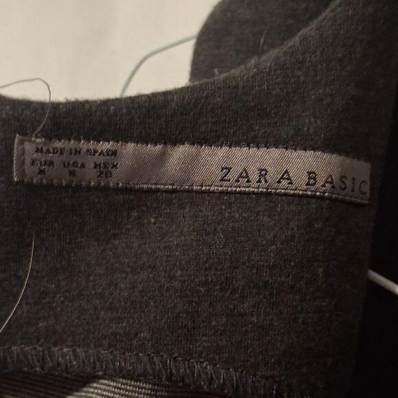 🖤 Zara Basic Charcoal Gray Sleeveless Shift Dress w/ Pockets - Size M 🖤 - Picture 3 of 4
